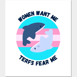 trans shark women love me Posters and Art